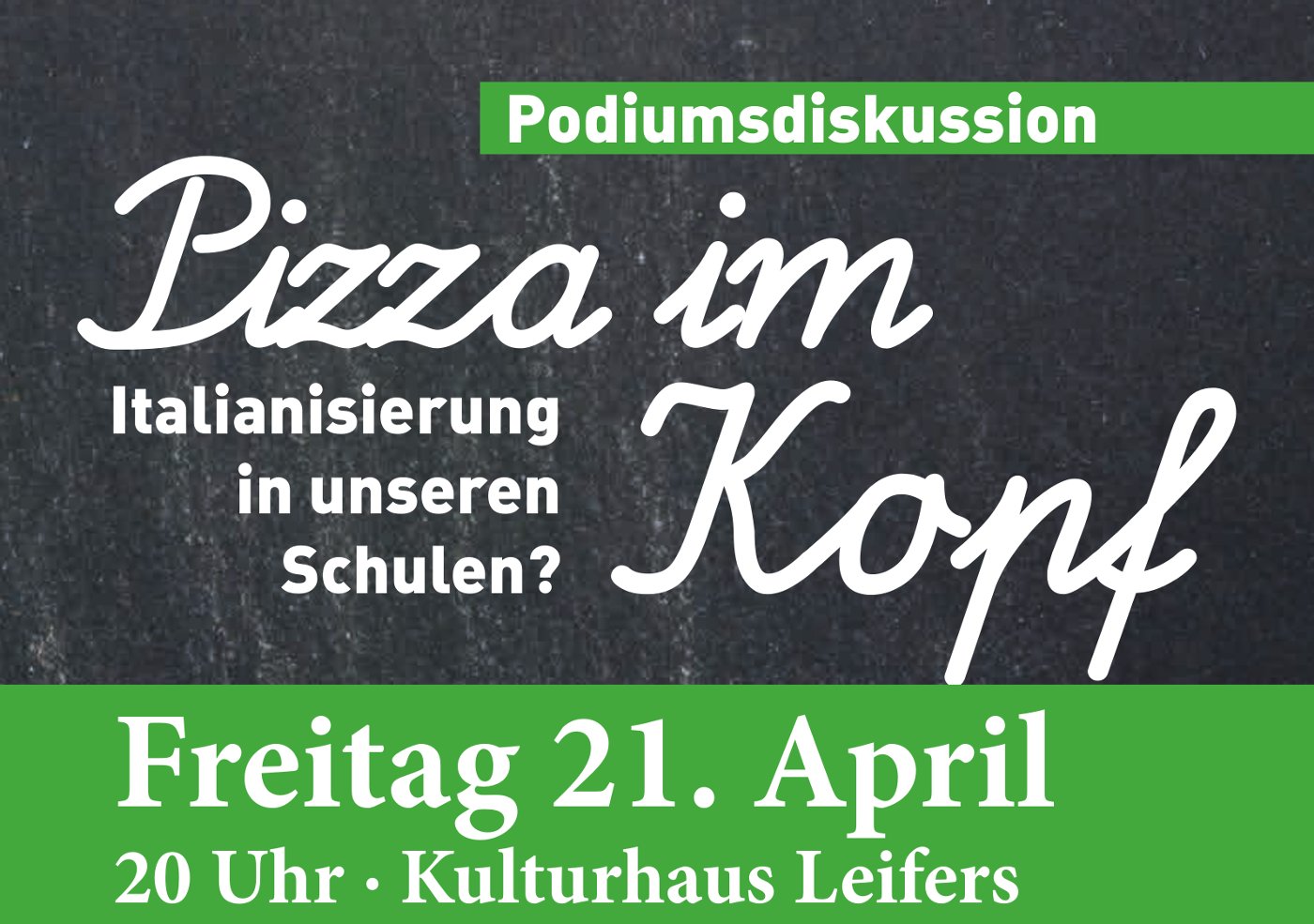 Podiumsdiskussion “Pizza im Kopf – Italianisierung in unseren Schulen?”