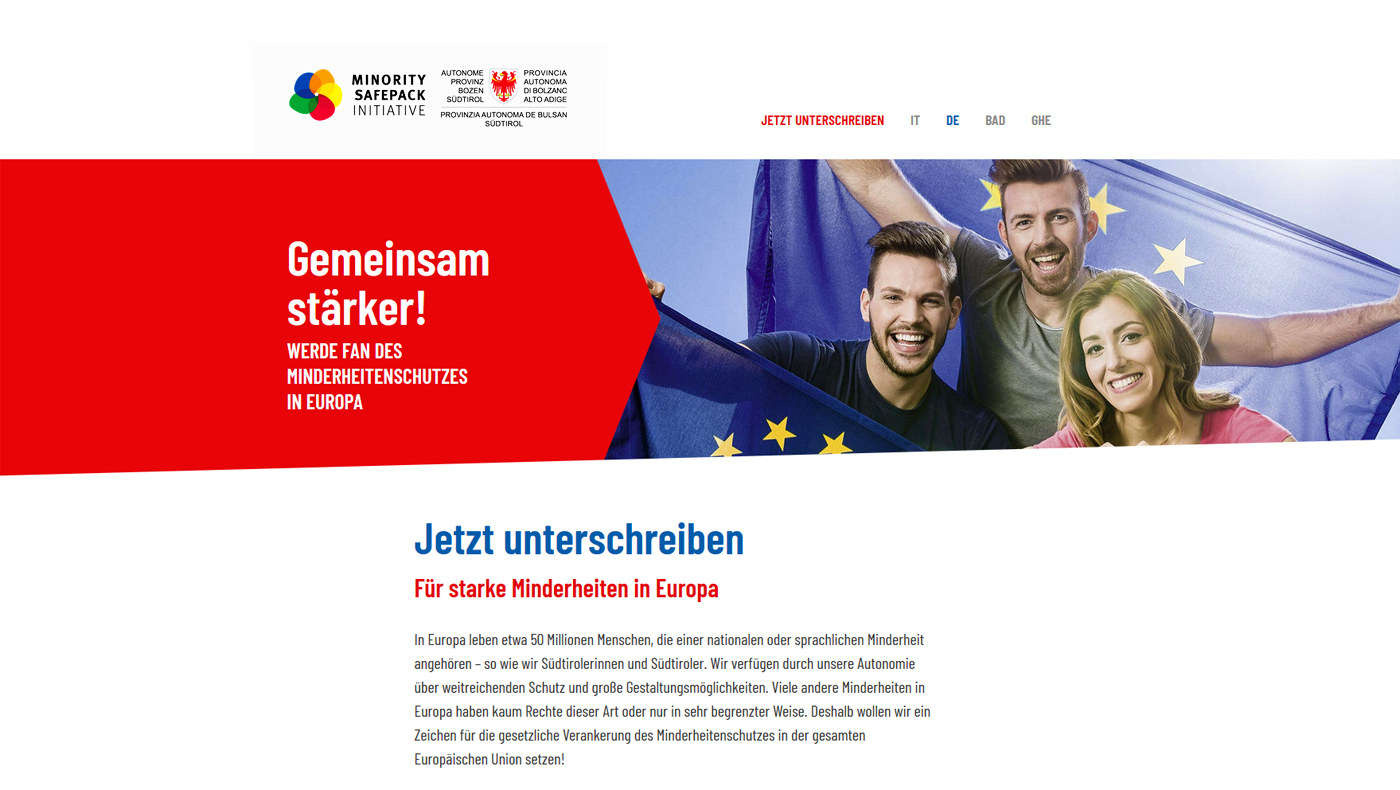 Europäische Bürgerinitiative Minority Safe Pack – Unterschreib auch Du!